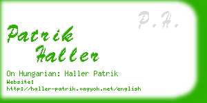 patrik haller business card